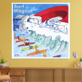 Surf Magnet canvasprint Canvas Afdruk (Insitu (Woonkamer))