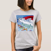 Surf Magnet dames grijze T-shirt (Voorkant)