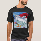 Surf Magnet heren zwarte T-shirt (Voorkant)