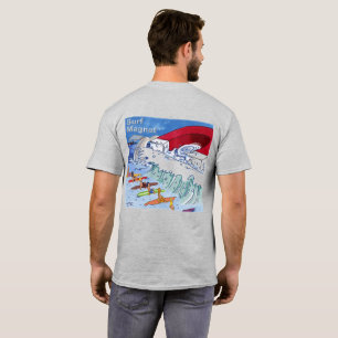 Surf Magnet mannen grijs T-shirt achterkant