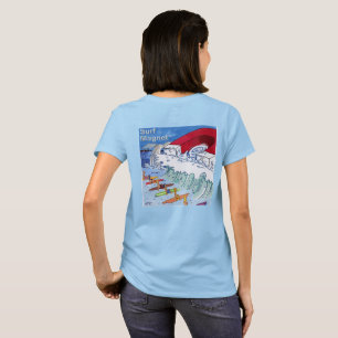 Surf Magnet vrouwen blauwe T-shirt achterkant