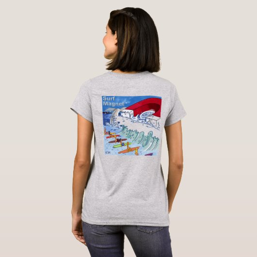 Surf Magnet vrouwen grijs T-shirt (Achterkant volledig)