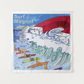 Surf Magnet wandtapijt Wandkleed (Voorkant)