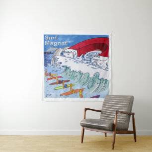 Surf Magnet wandtapijt Wandkleed