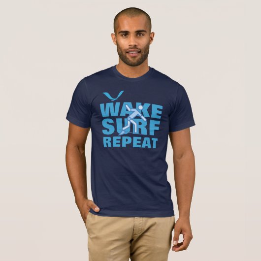 Surf Mannen Basic Bella Canvas T-Shirt (Voorkant volledig)