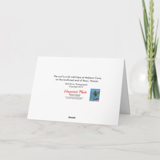 Surf Maui blanco Kaart (Achterkant)