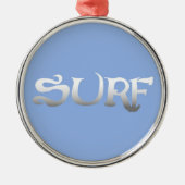 Surf medaille metalen ornament (Voorkant)