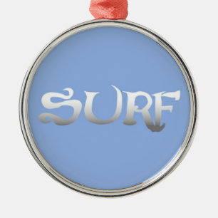 Surf medaille metalen ornament