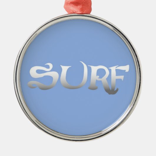 Surf medaille metalen ornament (Voorkant)