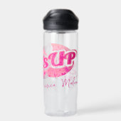 Surf meisjes roze paars waterfles (Achterkant)