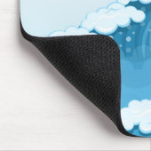 Surf met blauwe golven en oceaan muismat (Hoek)