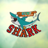 Surf met de haai raamsticker (Vel 3)