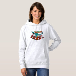 Surf met haai hoodie