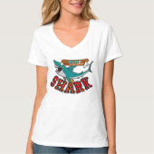 Surf met haai t-shirt (Voorkant)