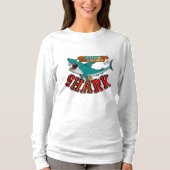 Surf met haai t-shirt (Voorkant)