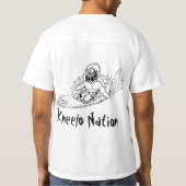 surf met rode tidedont t-shirt (Achterkant)