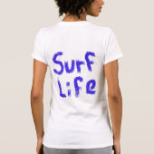 Surf met sprayverf blauw t-shirt (Achterkant)