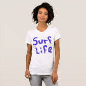 Surf met sprayverf blauw t-shirt (Voorkant volledig)