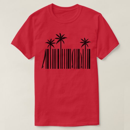 Surf met streepjescode en ontwerp van het surf T T-shirt (Design voorkant)