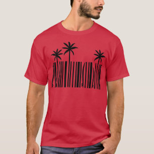 Surf met streepjescode en ontwerp van het surf T T-shirt
