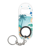 Surf Mini Bottle Open met Sleutelhanger Mini Flessenopener (Voorkant)