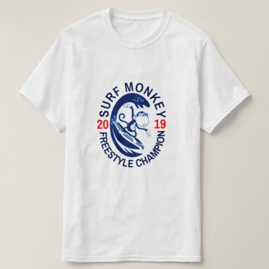 SURF MONKEY FREESTYLE CHAMPION 2019 T-SHIRT (Design voorkant)
