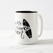 Surf mug tweekleurige koffiemok (Voorkant rechts)