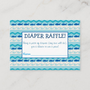Surf "N Fishies Diaper Raffle Tickets Informatiekaartje