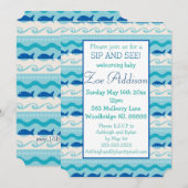 Surf "N Fishies Nautical Baby Sip and See Kaart (Voorkant / Achterkant)