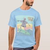 Surf ‘N’ Spook Skeleton Surfer T-shirt (Voorkant)