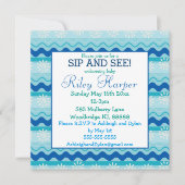 Surf 'N Sun Nautical Baby Sip and See Kaart (Voorkant)