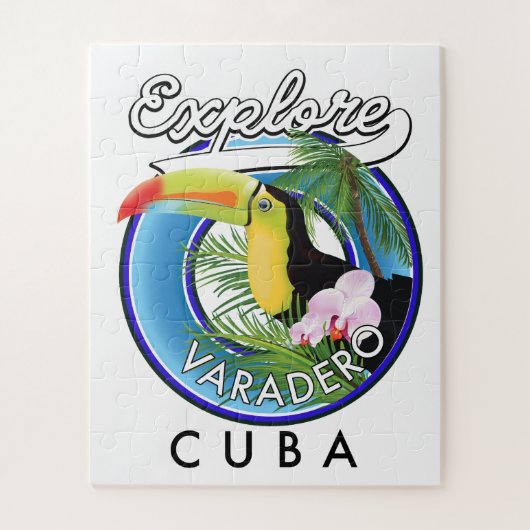 Surf naar Varadero Cuba op logo Legpuzzel (Verticaal)