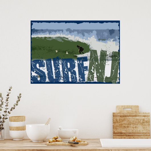 Surf NJ Poster (Keuken)