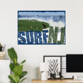 Surf NJ Poster (Thuiskantoor)