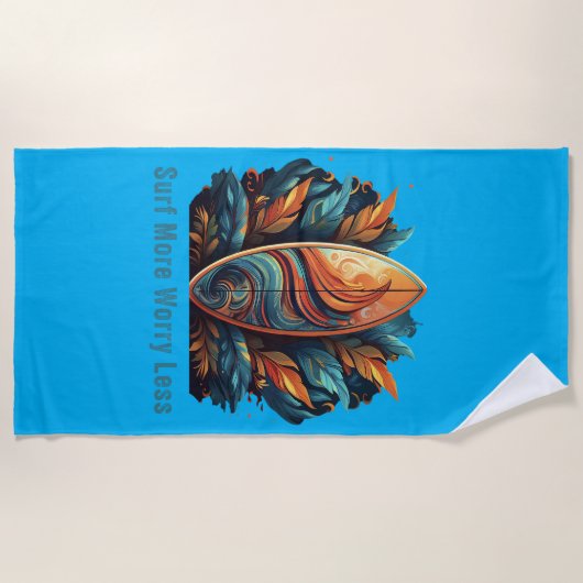 Surf nog zorgwekkender strandlaken (Voorkant)