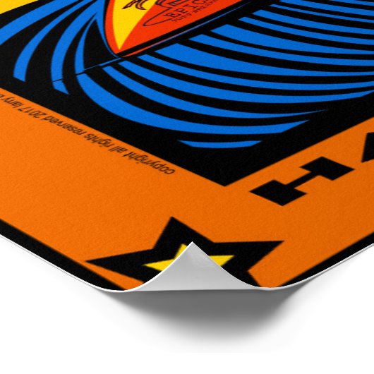 SURF NORTH SHORE HAWAII OAHU POSTER (Hoek)