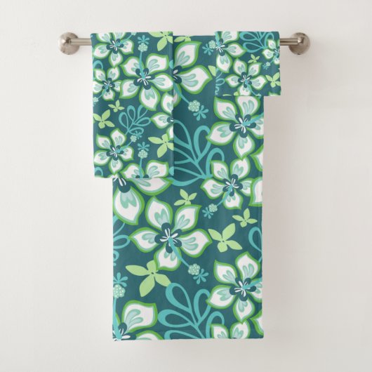 SURF oerwoud (BLAUWGROEN COMBO) Bad Handdoek (Insitu)