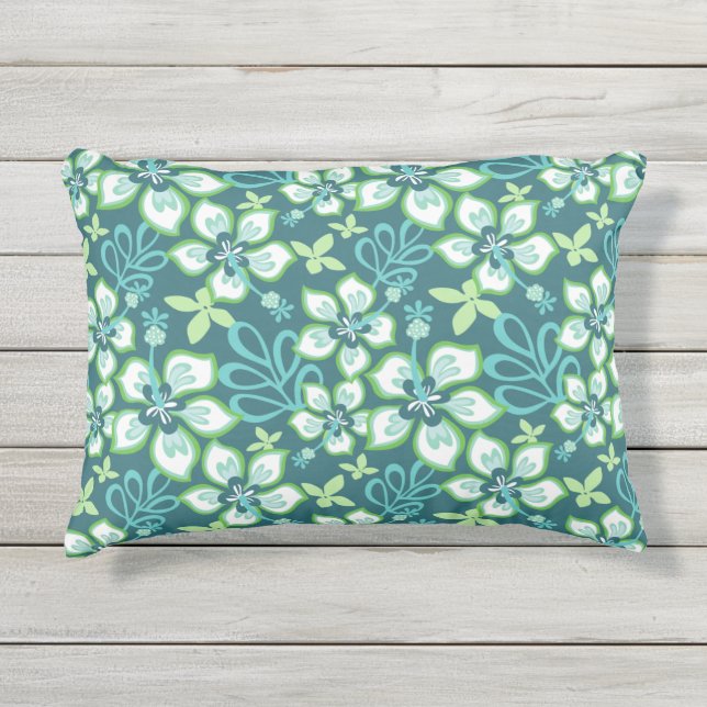 SURF oerwoud (BLAUWGROEN COMBO) Buitenkussen (Voorkant)