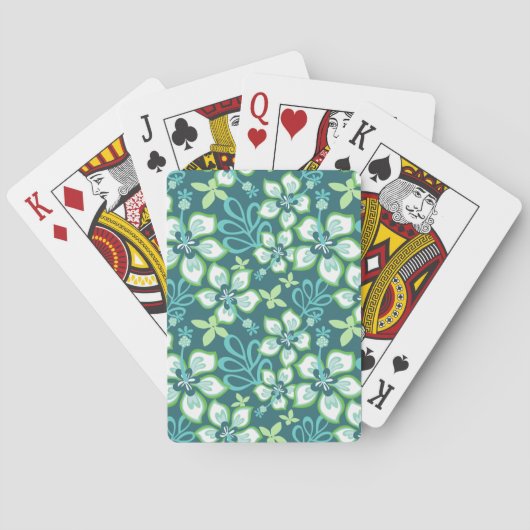 SURF oerwoud (BLAUWGROEN COMBO) Pokerkaarten (Achterkant)