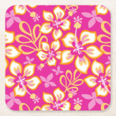 SURF oerwoud (HOT PINK COMBO) Kartonnen Onderzetters (Voorkant)