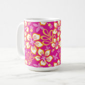 SURF oerwoud (HOT PINK COMBO) Koffiemok (Voorkant links)