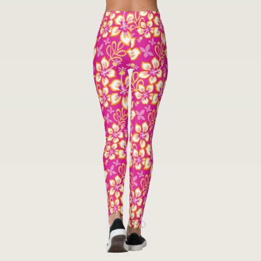 SURF oerwoud (HOT PINK COMBO) Leggings (Achterkant)