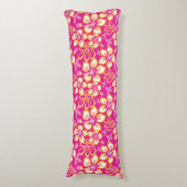 SURF oerwoud (HOT PINK COMBO) Lichaamskussen (Voorkant Verticaal)