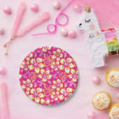 SURF oerwoud (HOT PINK COMBO) Papieren Bordje (Feest)