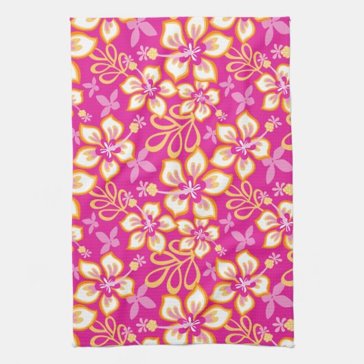 SURF oerwoud (HOT PINK COMBO) Theedoek (Verticaal)