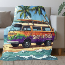 Surf Of Bust Groovy Retro Hippie Surfer Strand Bus
