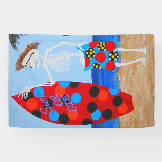Surf of sterf poster spandoek (Horizontaal)