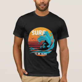 Surf om te leven t-shirt