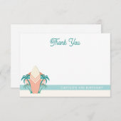 Surf omhoog achterband - Hartelijk dank Bedankkaart (Voorkant / Achterkant)