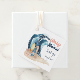 Surf omhoog   Baby Aan boord van het Baby shower v Bedankjes Labels